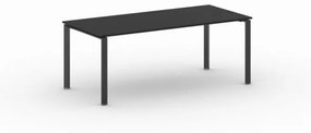 Rokovací stôl INFINITY s čiernou podnožou 2000 x 900 x 750 mm, grafit