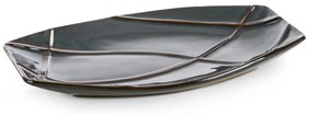 Ozdobný tanier TEO 29 x 18 x 3 cm tyrkysový