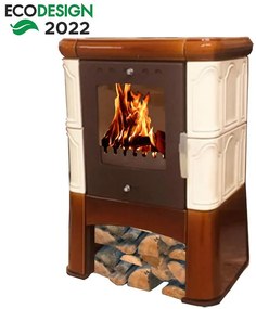 Krbové kachle Piccolo II drab-goldbrown 6kw
