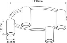 Brilagi - Stropné svietidlo SELE 4xGU10/30W/230V biela