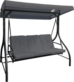 PARIS záhradná hojdačka kovová šedá