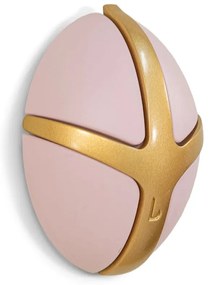 Svetloružový/v zlatej farbe nástenný plastový háčik Tick – Spinder Design