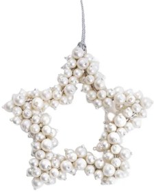 Závesná vianočná dekorácia PERLYN perlová 710605