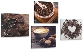 Set obrazov pre milovníkov kávy Varianta: 4x 60x60