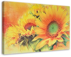 Gario Obraz na plátne Ručne maľované slnečnice Rozmery: 60 x 40 cm