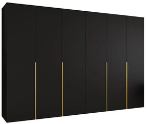 Skriňa Alicante I 300 čierna/zlatá