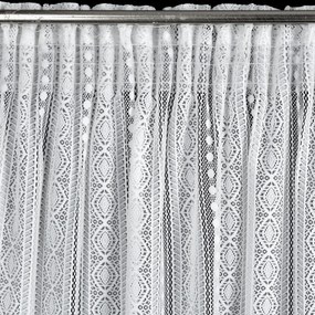 ZÁVES NA PÁSKE ADORA 140X270 CM BIELA