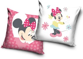 DETSKÁ DEKORAČNÁ OBLIEČKA NA VANKÚŠ MINNIE 40X40 CM VZOROVANÁ