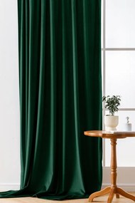Tmavo zelený zatemňovací záves VELVET 140x270 cm Zavesenie: Riasiaca páska