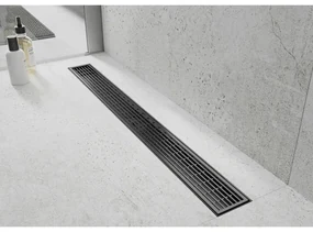 Mexen Flat M33 nerezový sprchový žľab 80 cm, čierna, 1733080-15
