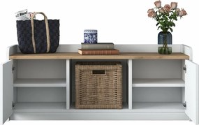 Skrinka na topánky Pilo White and Walnut