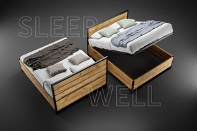 Dubová posteľ (výklopná) LOFT 180x200cm