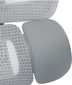 Kancelárska ergonomická stolička PORTE II — sieťovina, sivá