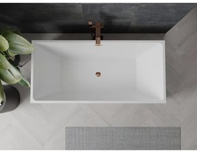 Mexen Nita, voľne stojaca vaňa 170 x 80 cm, biela, ružové zlato prepad, 52091708000-60