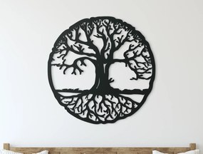drevko Drevený obraz Strom života Jedinečnosť Rozmer obrazu: 32,5 x 32,5 cm, Farba dekorácie: Čierna