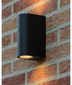 Lucide 69801/02/30 - Vonkajšie nástenné svietidlo ZARO 2xGU10/35W/230V IP44 čierna