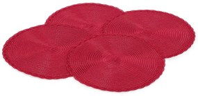 Okrúhle prestierania, 4 ks, červené
