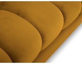 Žltá zamatová rohová pohovka Cosmopolitan Design Bali, ľavý roh