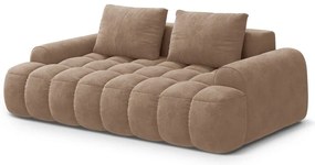 Svetlohnedá zamatová pohovka 200 cm Linz – Cosmopolitan Design