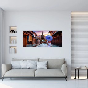 Obraz - Ázijská žena (120x50 cm)