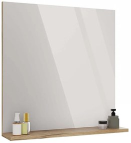 Kúpeľňové zrkadlo s poličkou Voke 60 cm dub evoke