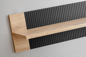 Polica Aruno AR PW (dub ribbeck + čierna). Akcia -22%. Vlastná spoľahlivá doprava až k Vám domov. 1124139
