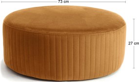 Okrúhla taburetka Leva - zlatá