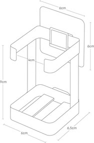 Čierny kovový držiak zariadenia starostlivosti o pleť Film Hook – YAMAZAKI