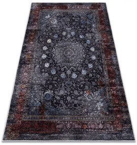 MIRO 51600.810 umývací koberec Rozeta, rám protišmykový - tmavomodrá Veľkosť: 160x220 cm