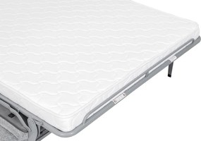 Rozkladacia pohovka na trvalé spanie Georgia, svetlo šedá látka