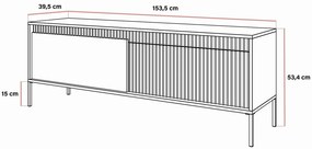 TV stolík DONNA béžový 153 cm