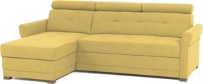 Rohová sedacia súprava Harris, žltá kari látka,ľavý roh