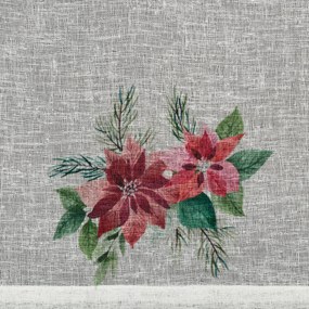 EUROFIRANY KRÁTKA VIANOČNÁ ZÁCLONA NA PÚTKACH XMAS3 90X150 CM VZOROVANÁ