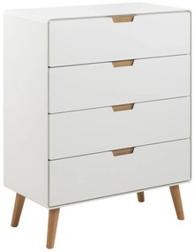 Komoda Lowell 100 cm bílá/dub přírodní