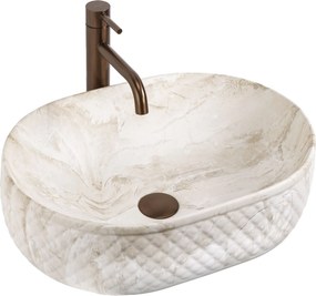 Rea Oktawia Kallisto, umývadlo na dosku 500x355x130 mm, imitácia kameňa, REA-U3528
