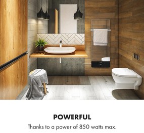 Klarstein Hot Spot Crystal Reflect Smart, infračervený ohrievač, 850 W, aplikácia, časovač, zrkadlo