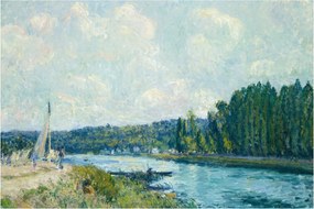 Obraz - Alfred Sisley, The Banks of the Oise, reprodukcia (90x60 cm)