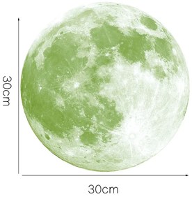 Samolepka na stenu "Fosforový mesiac" 30 cm