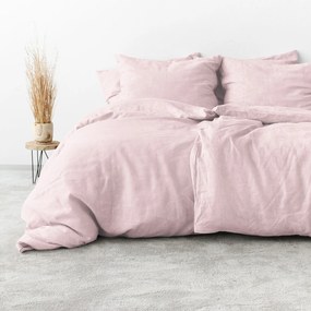 Goldea posteľné obliečky z ľanovej zmesi - púdrovo ružové 140 x 200 a 70 x 90 cm