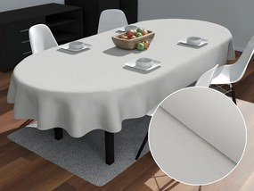 Biante Dekoračný oválny obrus BKU-101 Svetlo sivý 140x160 cm