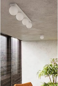 Biele stropné svietidlo so skleneným tienidlom ø 12 cm Umerta – Sollux