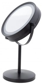 Erga Kimi, zväčšovacie kozmetické zrkadlo s LED podsvietením 210x320 mm, čierna matná, ERG-YKA-CH.KIMI-BLK