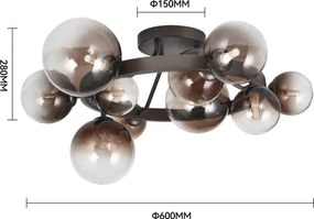 Brilagi - LED prisadený luster MILLA 10xG9/3W/230V hnedá/dymová hnedá