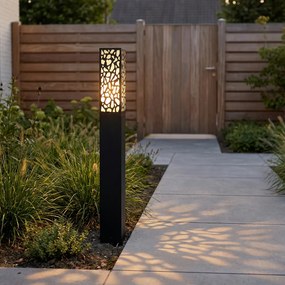 Moderný vonkajší stĺpikový svietidlo čierny 90 cm IP44 - Nicole