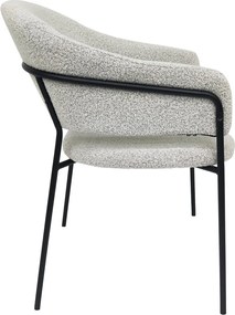 Jedálenská stolička Inga, šedo-béžová štruktúrovaná látka