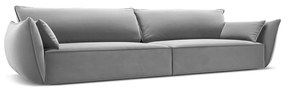 Svetlosivá zamatová pohovka 248 cm Vanda – Mazzini Sofas