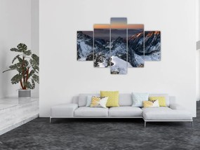 Obraz - Východ slnka v horách (150x105 cm)