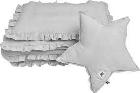 Bellamy Ľanový dekoratívny vankúšik STAR STONE SIVÁ