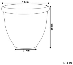 Kvetináč hnedý ⌀ 44 cm TESALIA Beliani