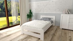 Detská posteľ z masívu borovice EURO - 200x90 cm - biela